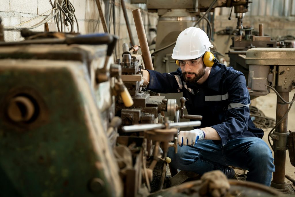 Team of engineers practicing maintenance Taking care and practicing maintenance